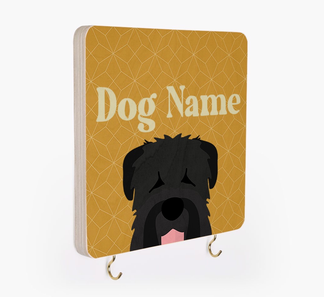 'Geometric Pattern' - Personalized {breedFullName} Lead & Collar Hanger