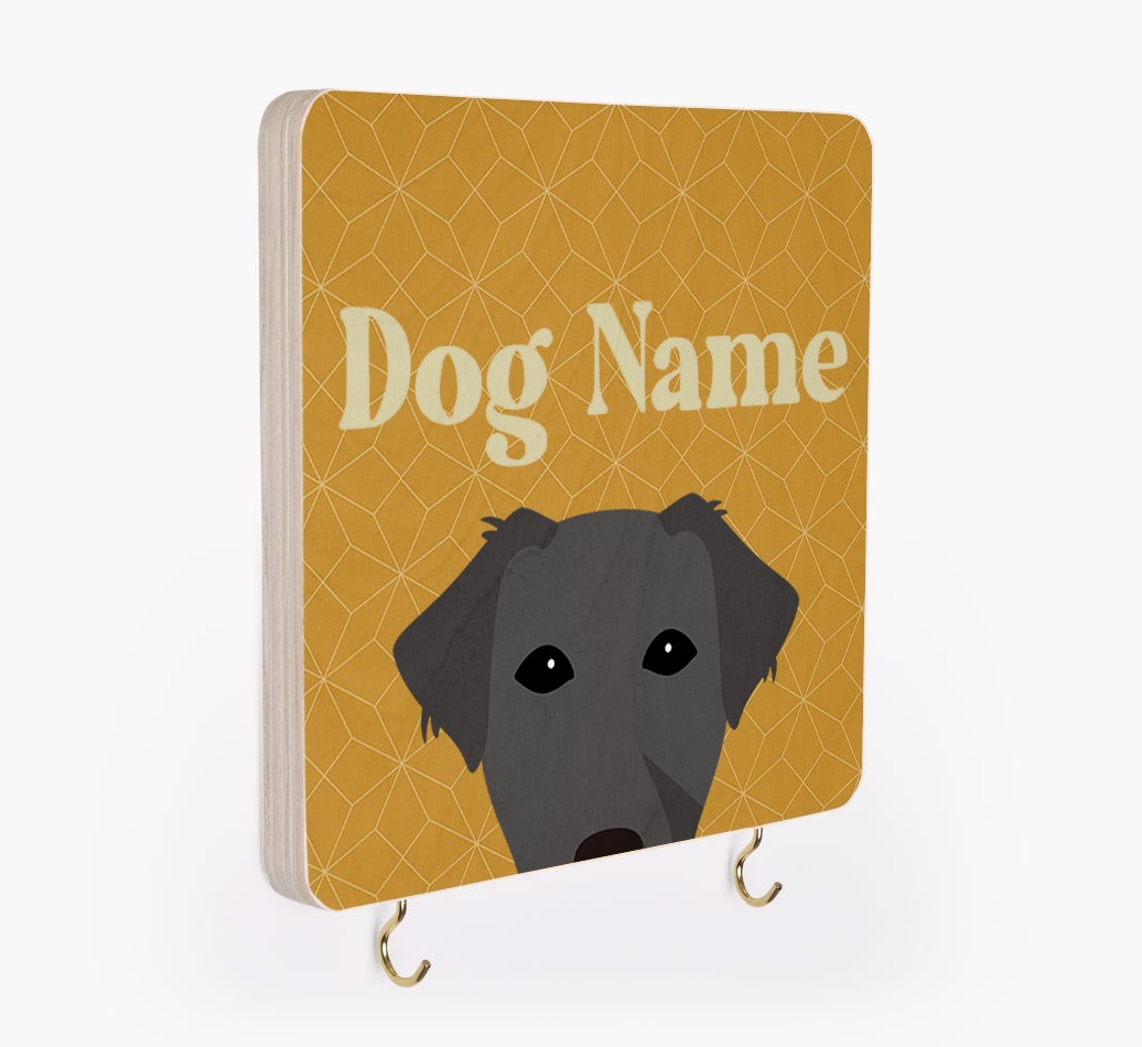 'Geometric Pattern' - Personalized {breedFullName} Lead & Collar Hanger