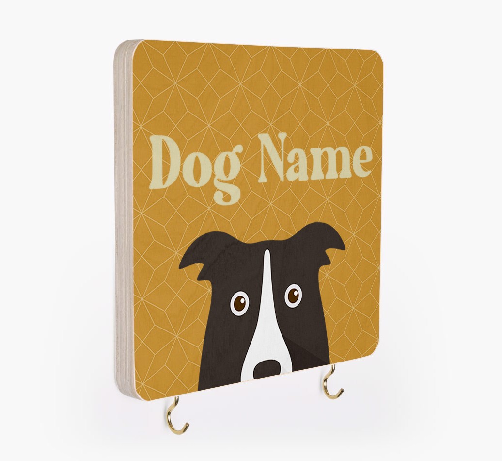 'Geometric Pattern' - Personalised {breedFullName} Lead & Collar Hanger