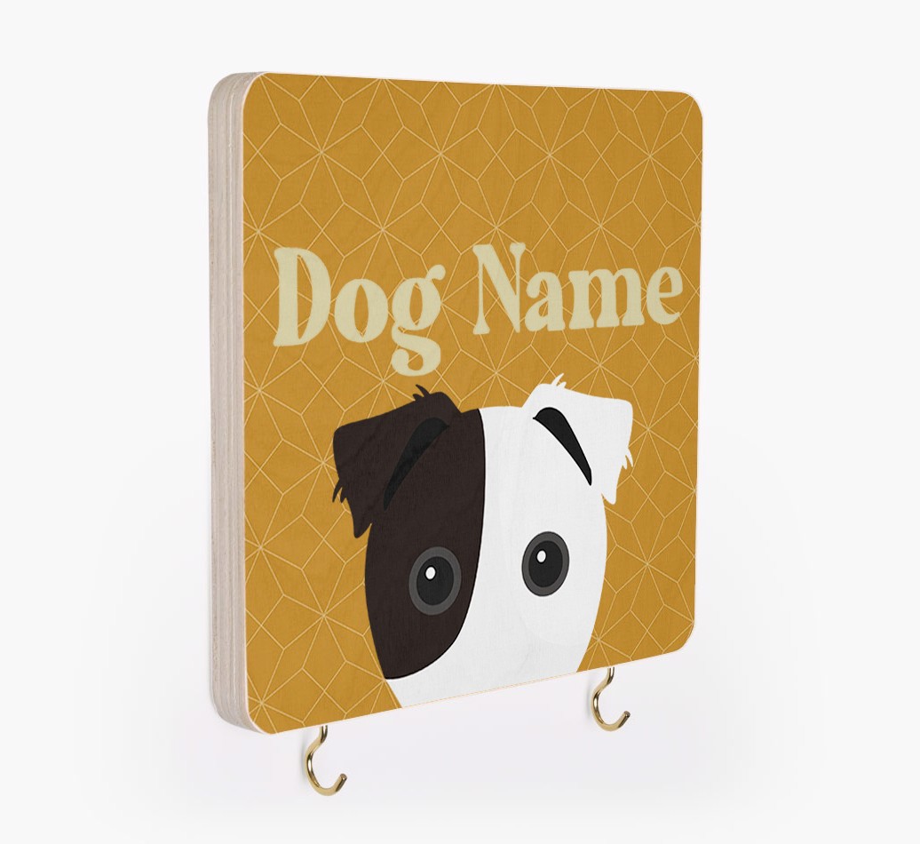 'Geometric Pattern' - Personalized {breedFullName} Lead & Collar Hanger