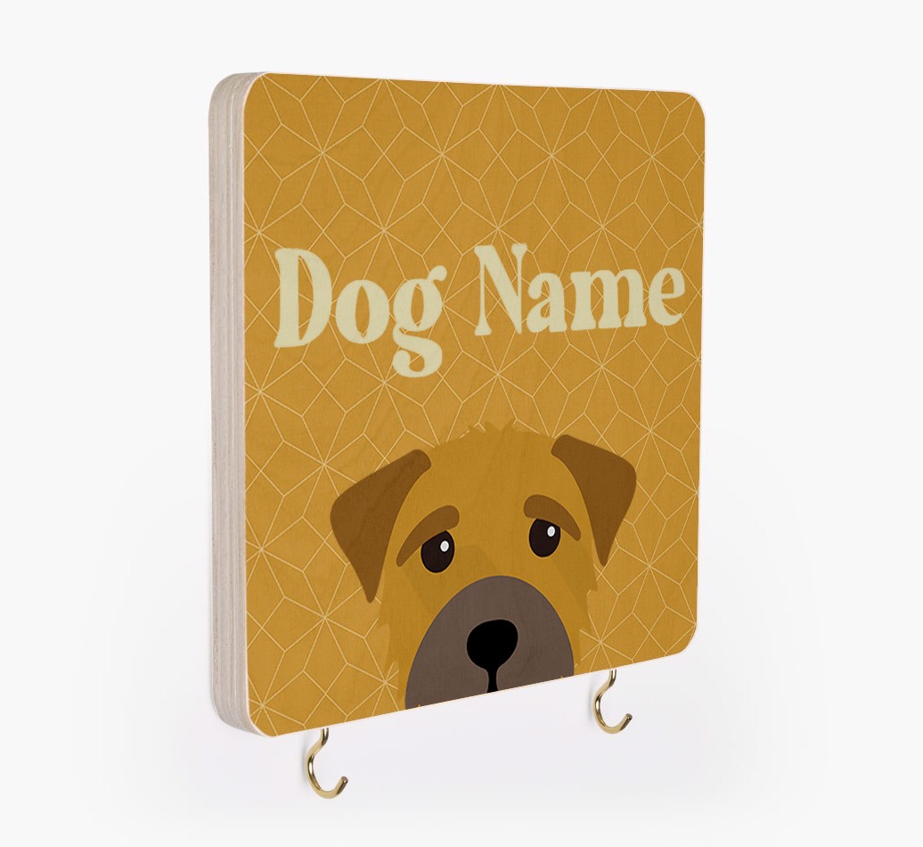 'Geometric Pattern' - Personalized {breedFullName} Lead & Collar Hanger