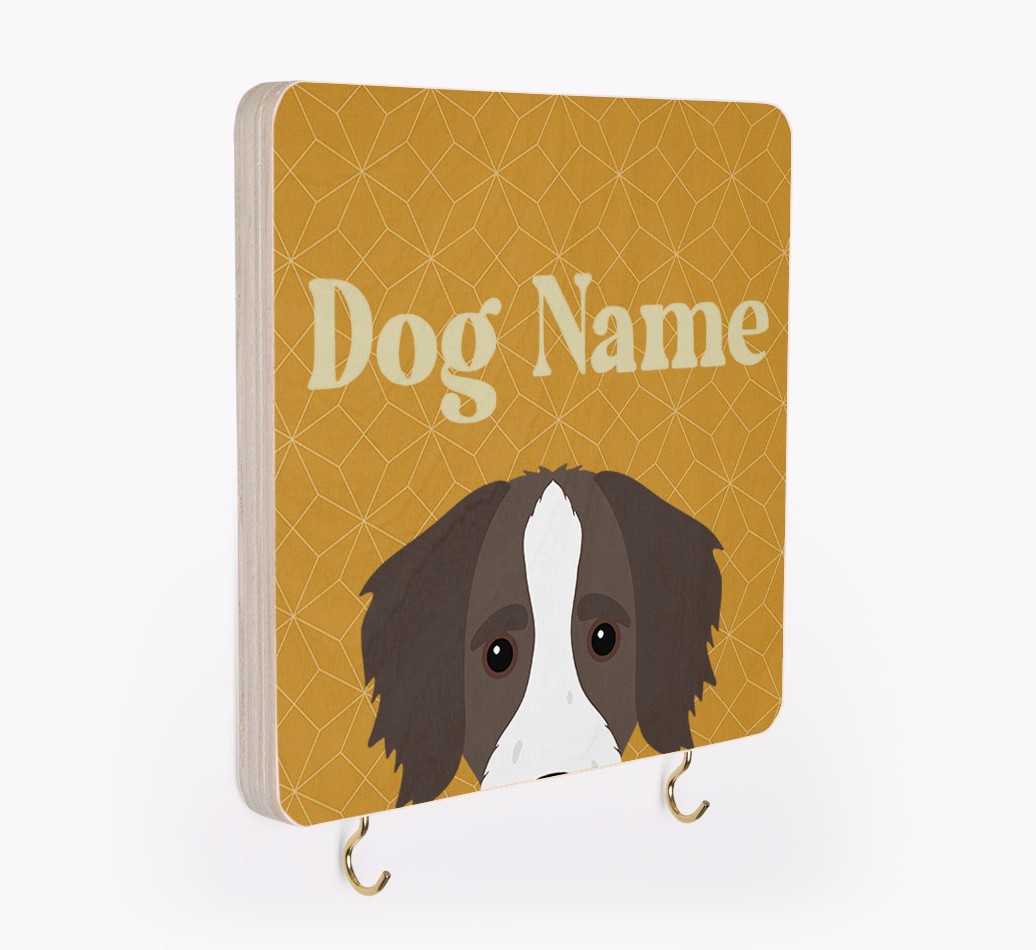'Geometric Pattern' - Personalized {breedFullName} Lead & Collar Hanger