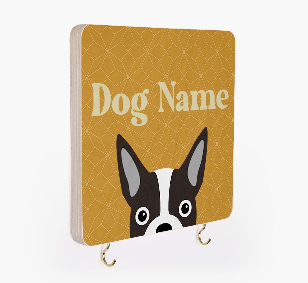 'Geometric Pattern' - Personalized {breedFullName} Lead & Collar Hanger