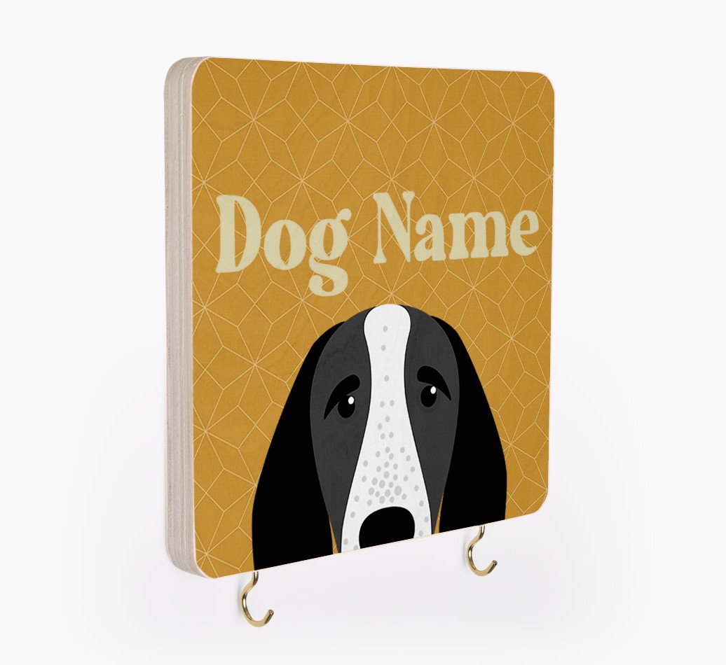 'Geometric Pattern' - Personalized {breedFullName} Lead & Collar Hanger