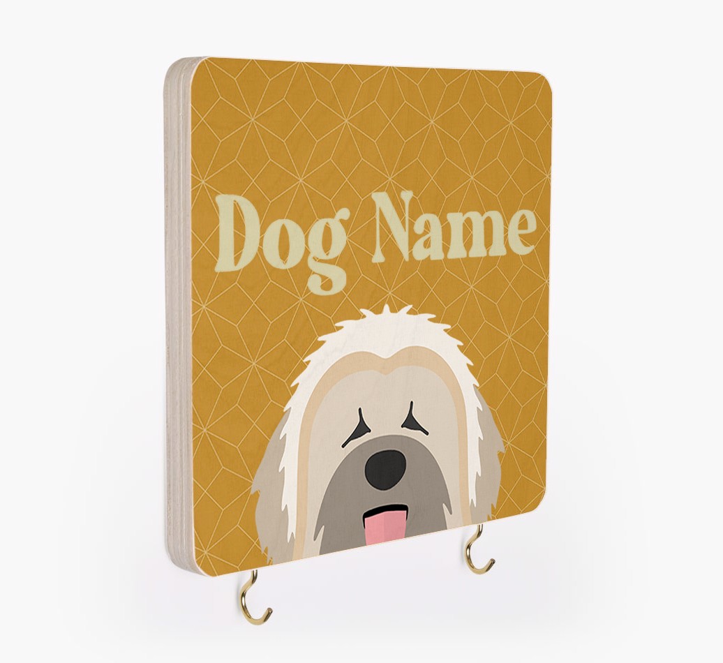 'Geometric Pattern' - Personalized {breedFullName} Lead & Collar Hanger