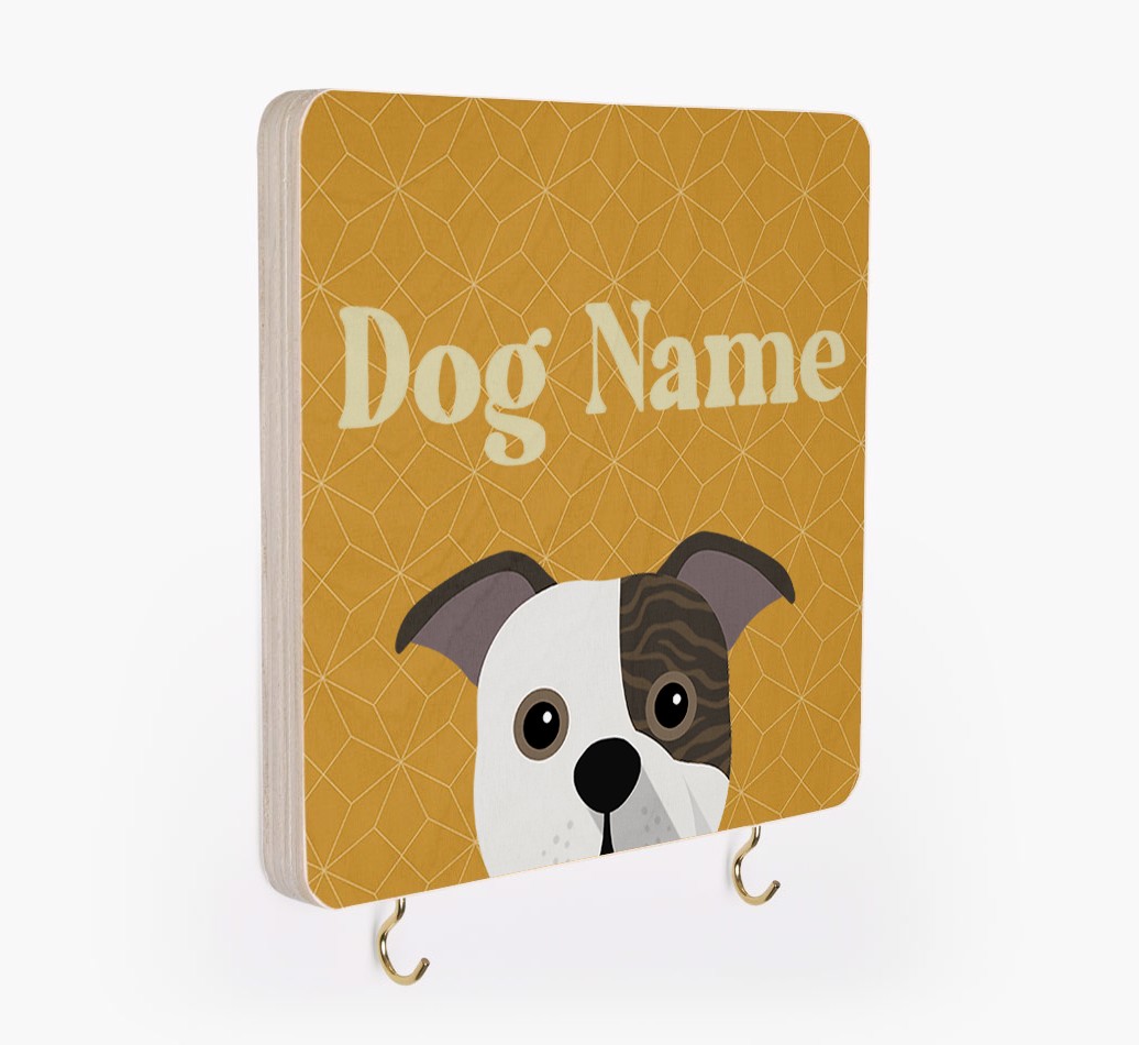 'Geometric Pattern' - Personalized {breedFullName} Lead & Collar Hanger