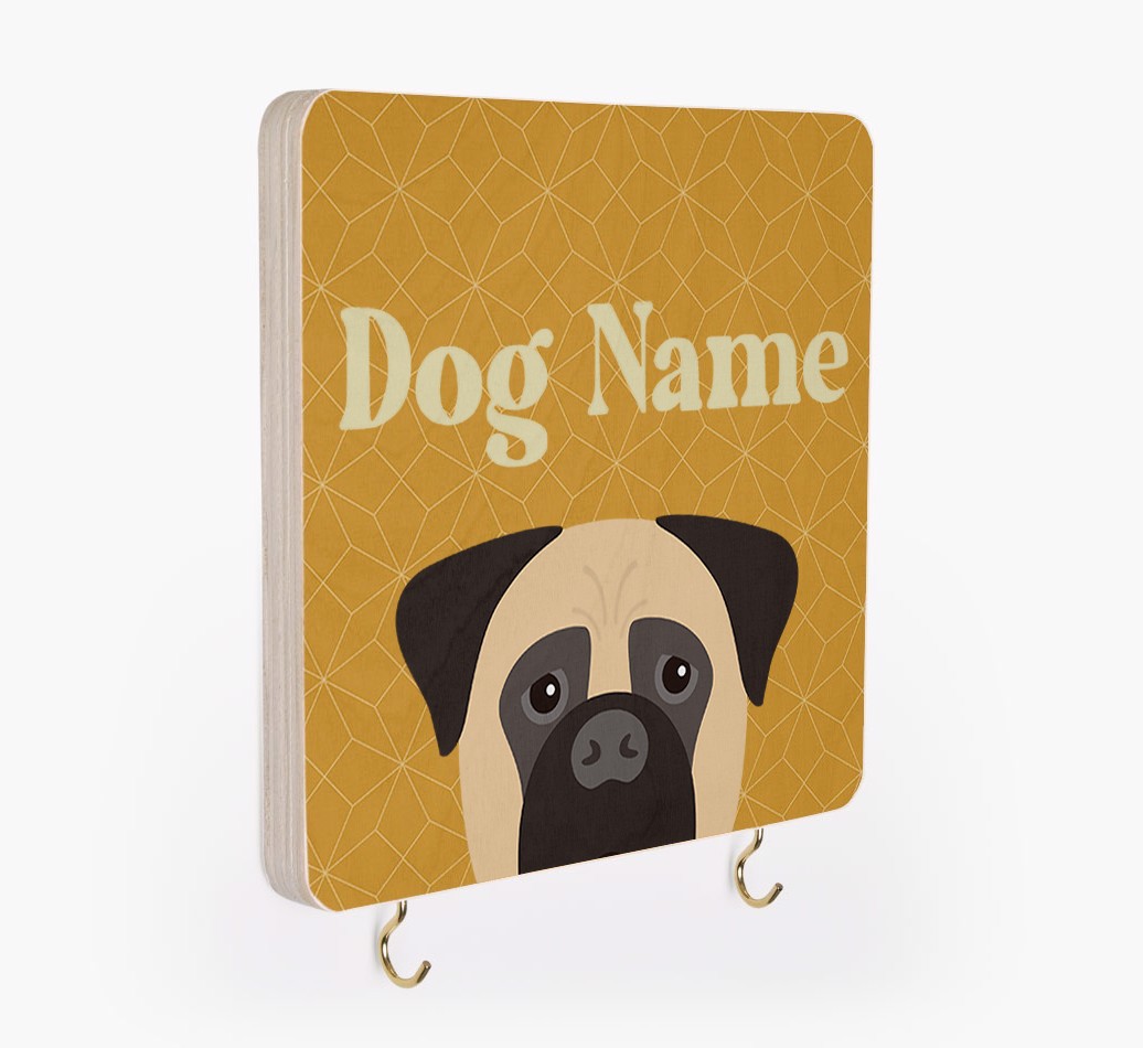 'Geometric Pattern' - Personalized {breedFullName} Lead & Collar Hanger