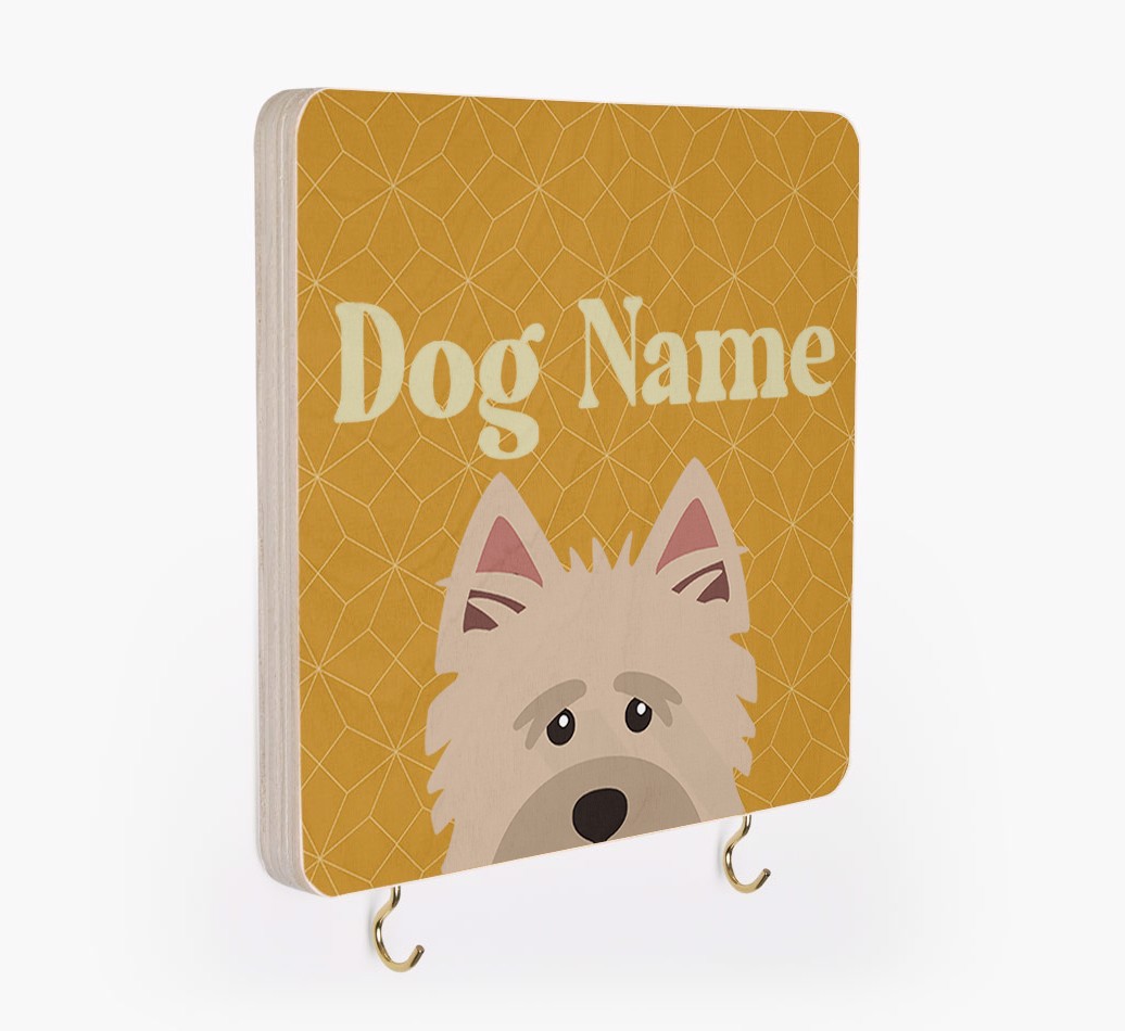 'Geometric Pattern' - Personalized {breedFullName} Lead & Collar Hanger