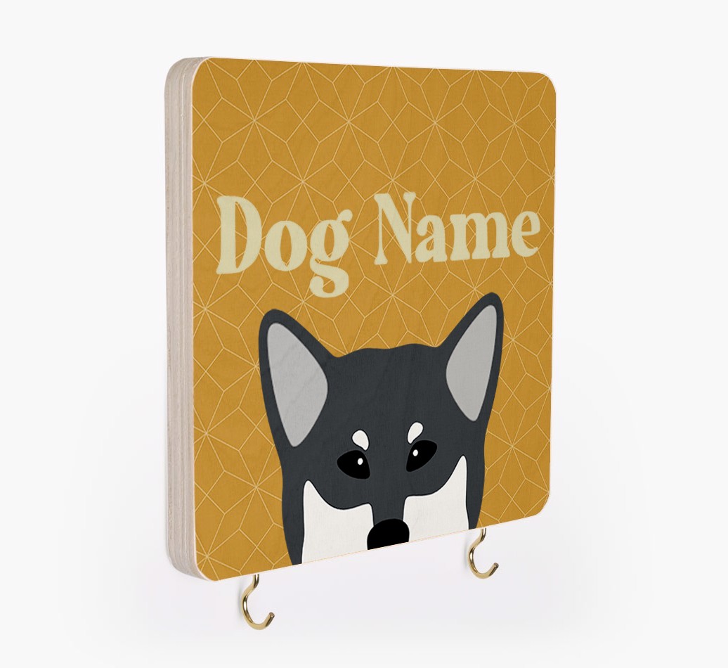 'Geometric Pattern' - Personalized {breedFullName} Lead & Collar Hanger