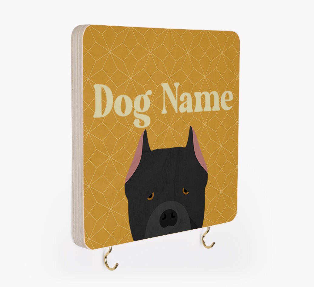 'Geometric Pattern' - Personalized {breedFullName} Lead & Collar Hanger