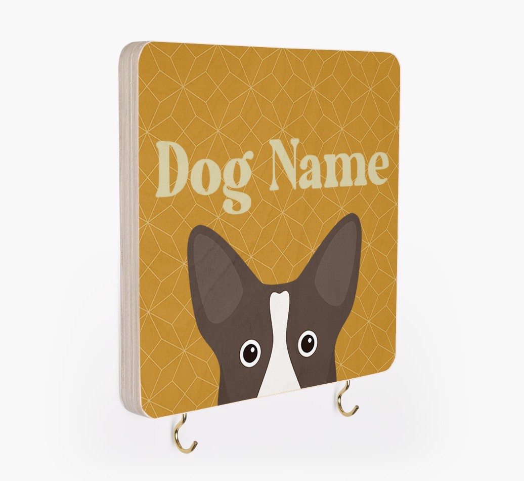 'Geometric Pattern' - Personalized {breedFullName} Lead & Collar Hanger