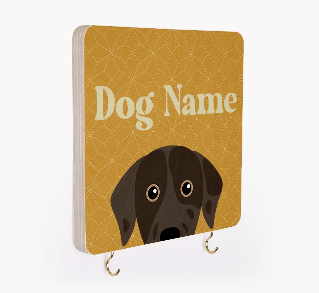 'Geometric Pattern' - Personalized {breedFullName} Lead & Collar Hanger