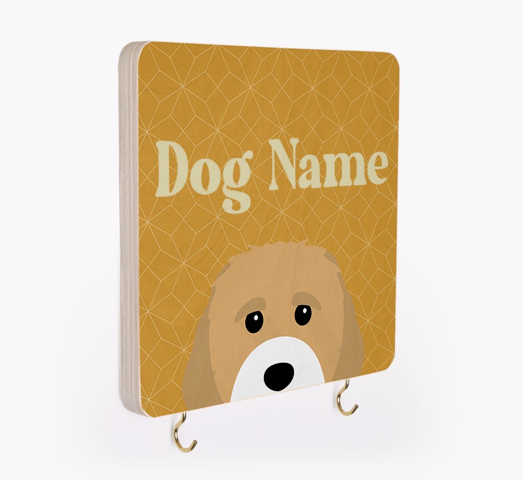 'Geometric Pattern' - Personalized {breedFullName} Lead & Collar Hanger