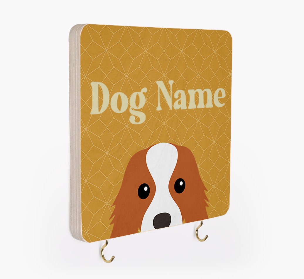 'Geometric Pattern' - Personalized {breedFullName} Lead & Collar Hanger