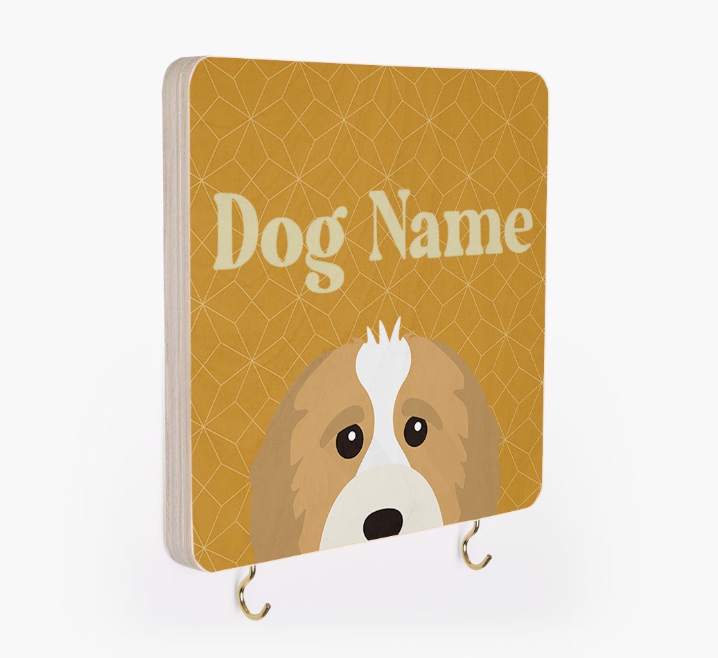 'Geometric Pattern' - Personalized {breedFullName} Lead & Collar Hanger