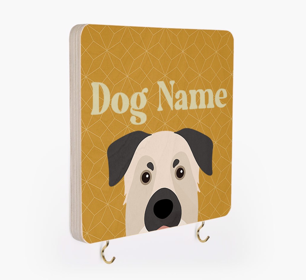 'Geometric Pattern' - Personalized {breedFullName} Lead & Collar Hanger