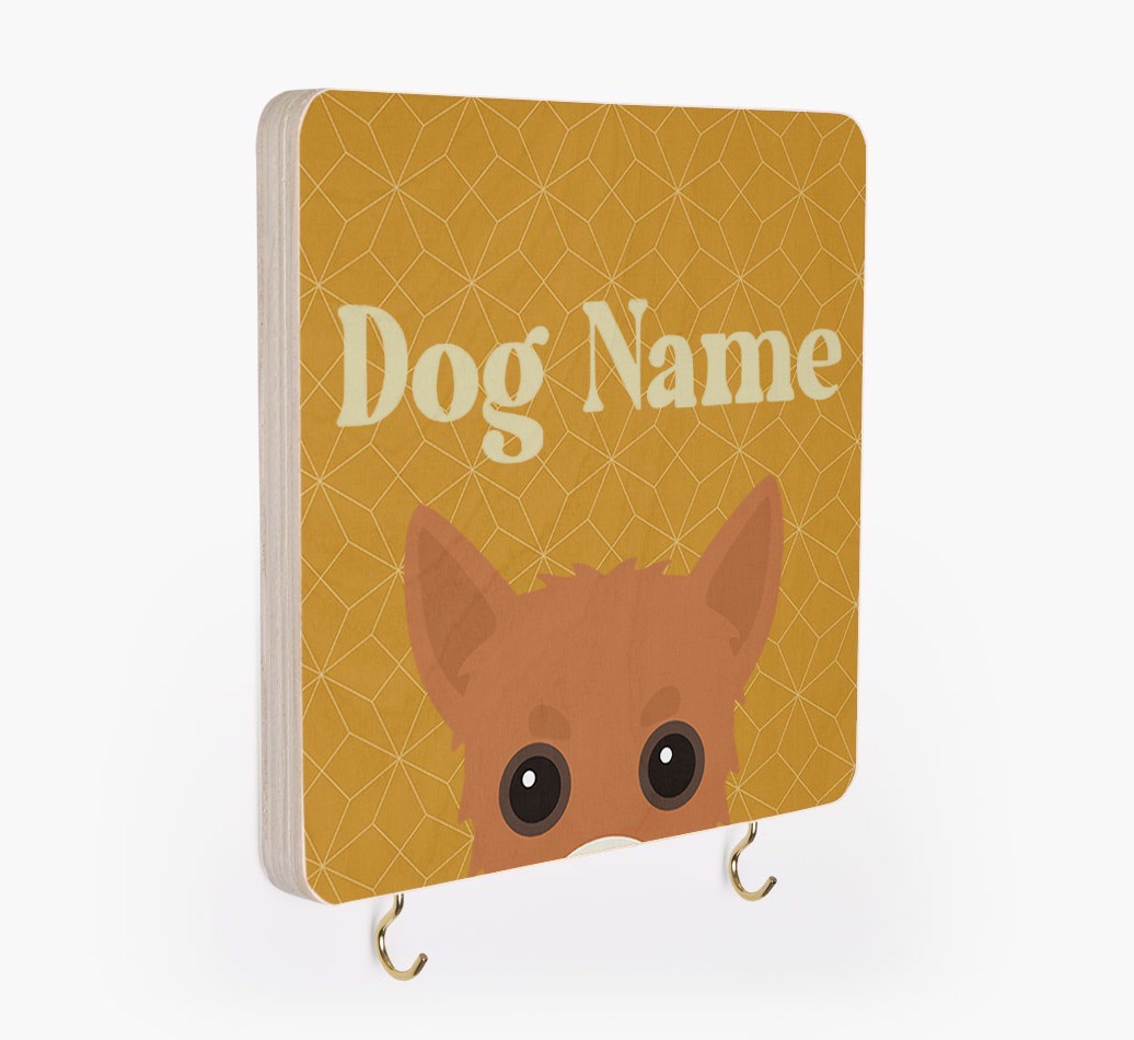 'Geometric Pattern' - Personalized {breedFullName} Lead & Collar Hanger