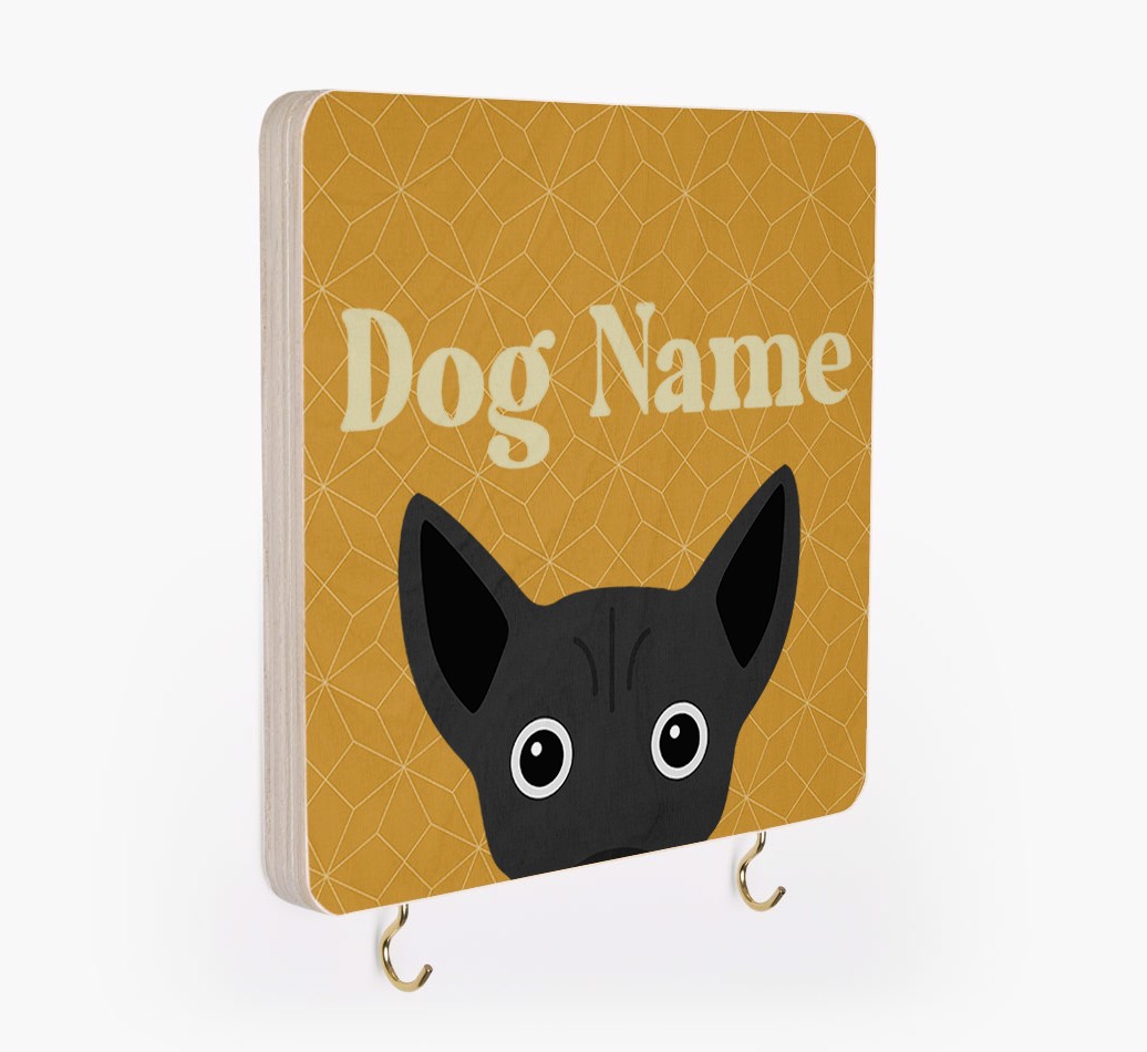 'Geometric Pattern' - Personalized {breedFullName} Lead & Collar Hanger