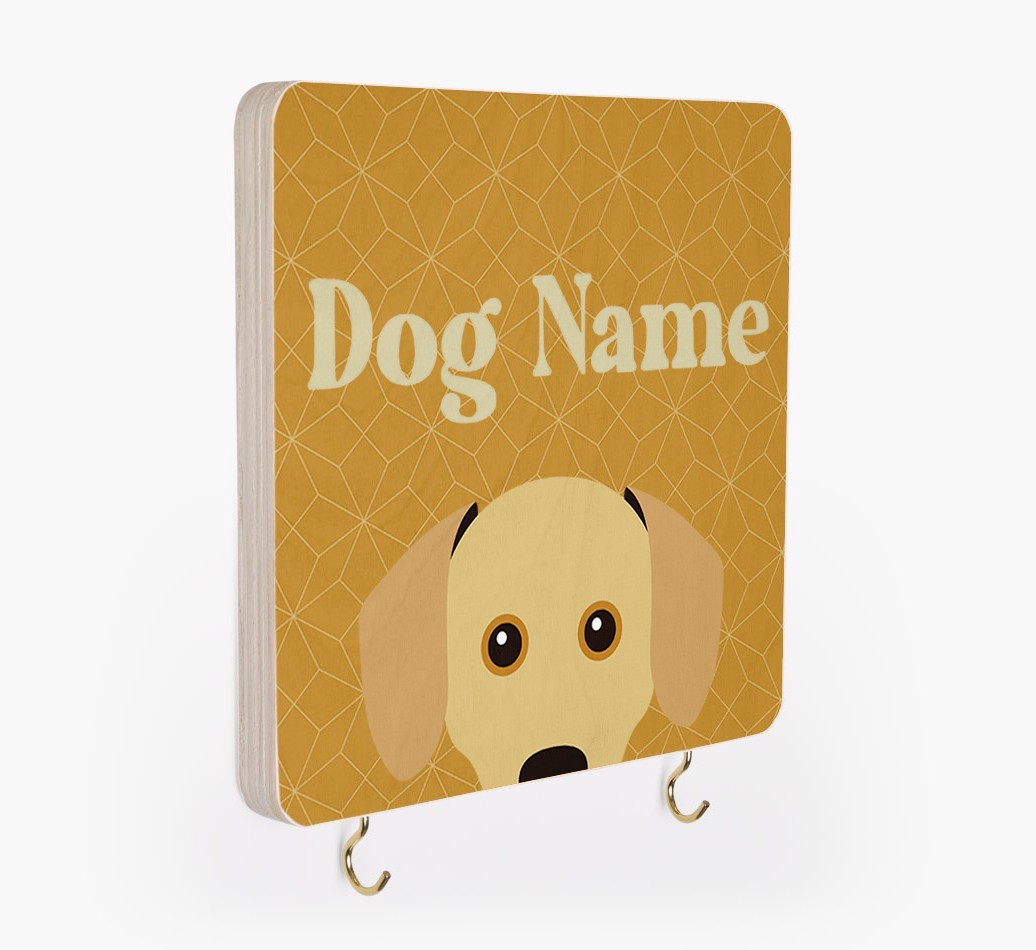 'Geometric Pattern' - Personalized {breedFullName} Lead & Collar Hanger