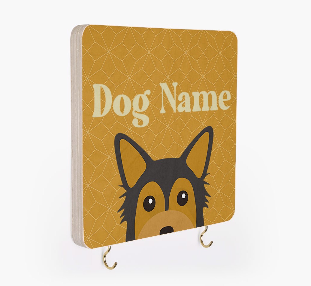 'Geometric Pattern' - Personalized {breedFullName} Lead & Collar Hanger