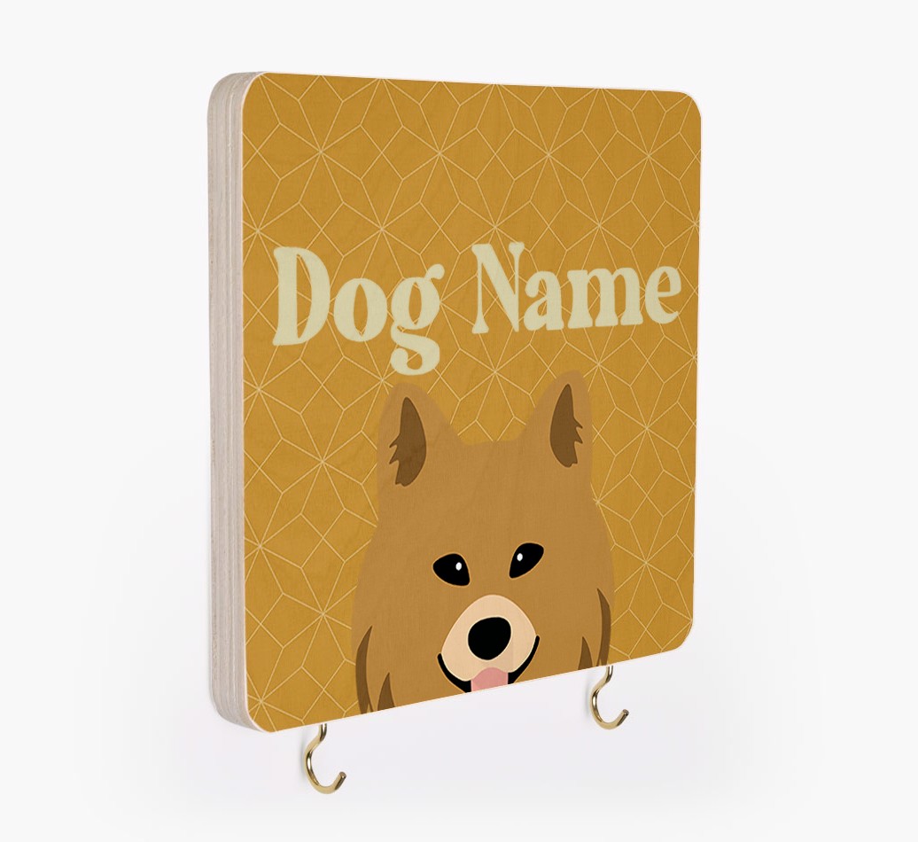 'Geometric Pattern' - Personalized {breedFullName} Lead & Collar Hanger