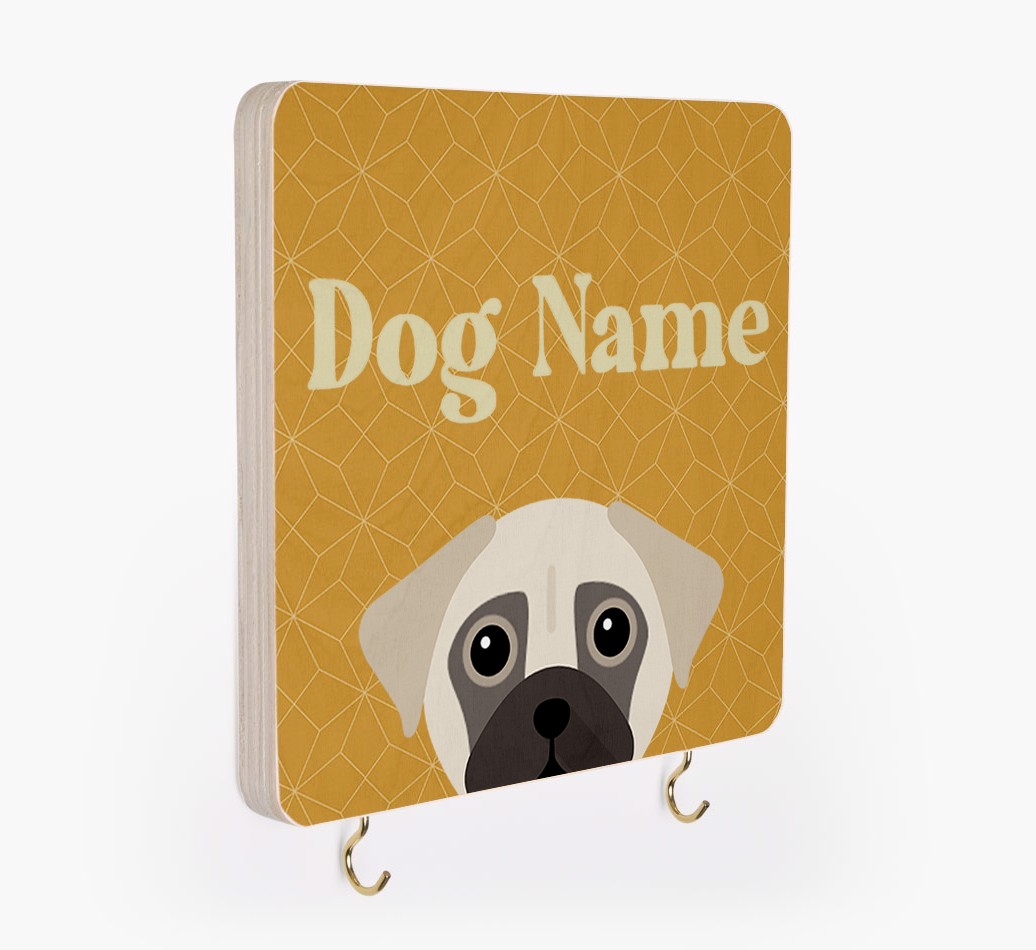 'Geometric Pattern' - Personalized {breedFullName} Lead & Collar Hanger