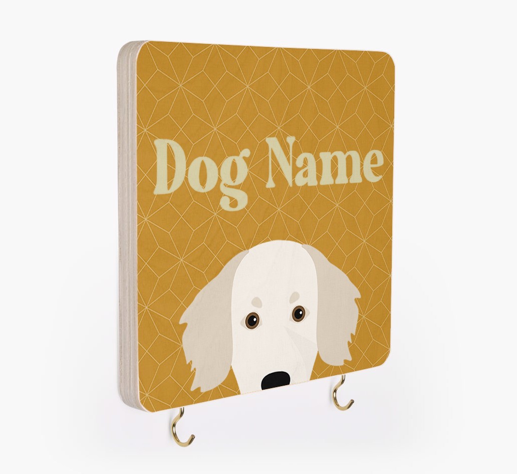 'Geometric Pattern' - Personalized {breedFullName} Lead & Collar Hanger
