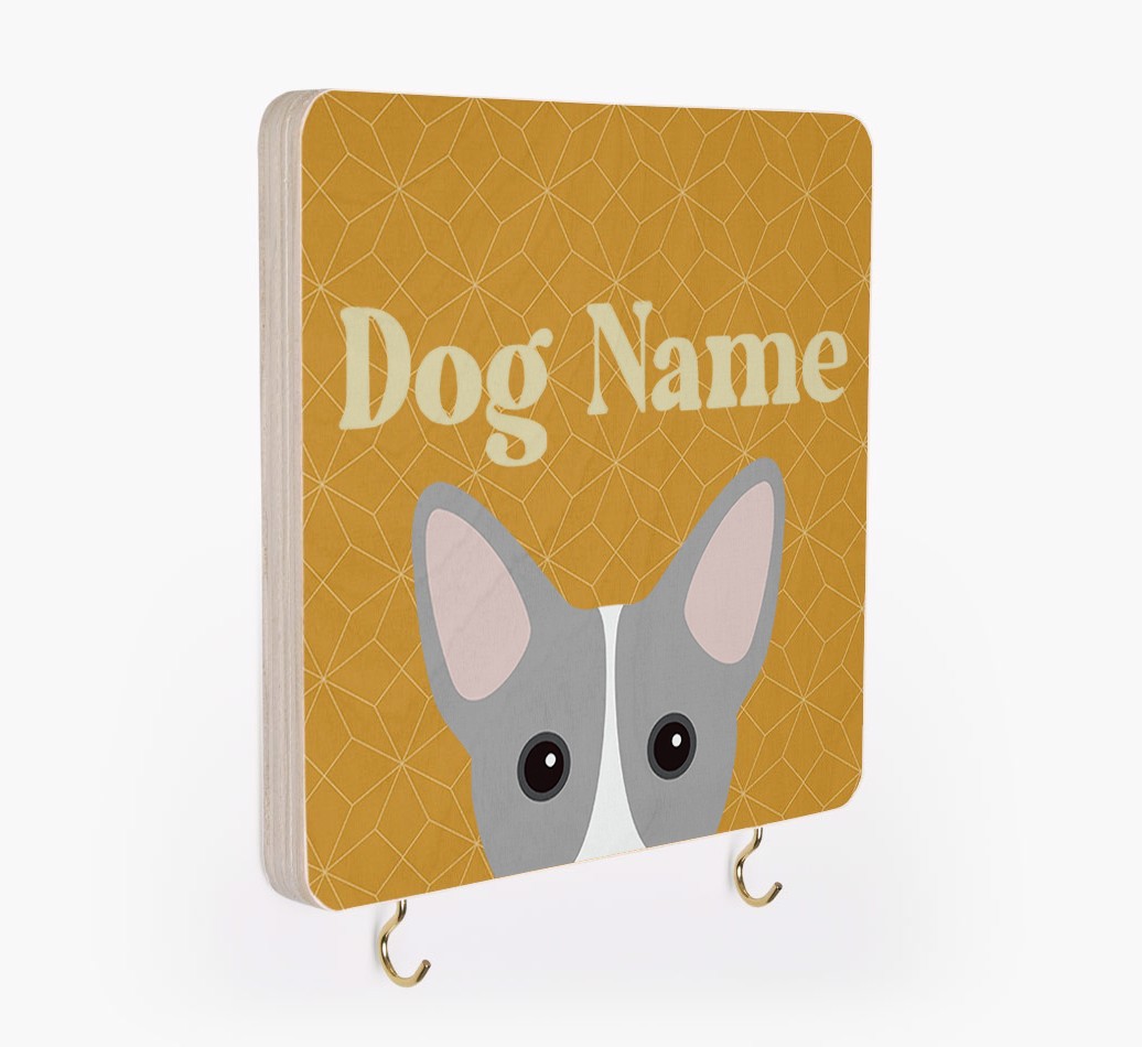 'Geometric Pattern' - Personalized {breedFullName} Lead & Collar Hanger