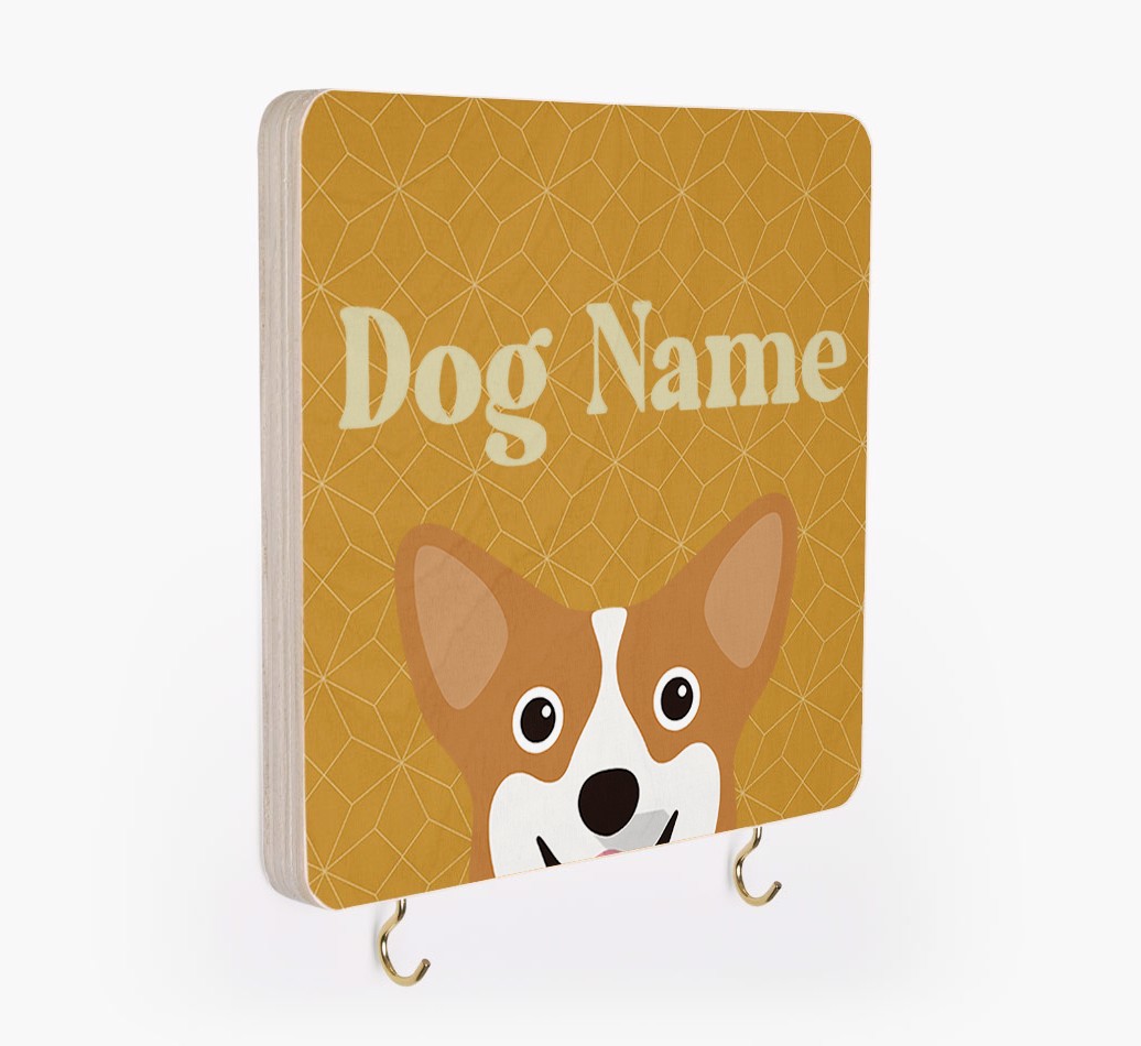 'Geometric Pattern' - Personalized {breedFullName} Lead & Collar Hanger