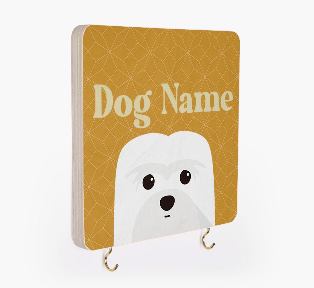 'Geometric Pattern' - Personalised {breedFullName} Lead & Collar Hanger