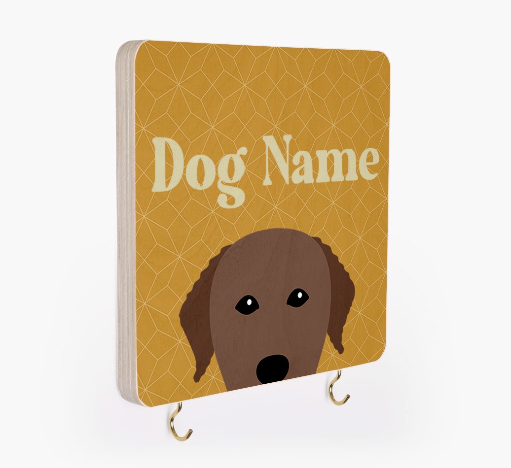 'Geometric Pattern' - Personalized {breedFullName} Lead & Collar Hanger
