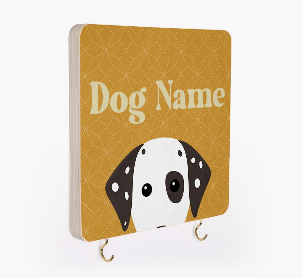 'Geometric Pattern' - Personalized {breedFullName} Lead & Collar Hanger