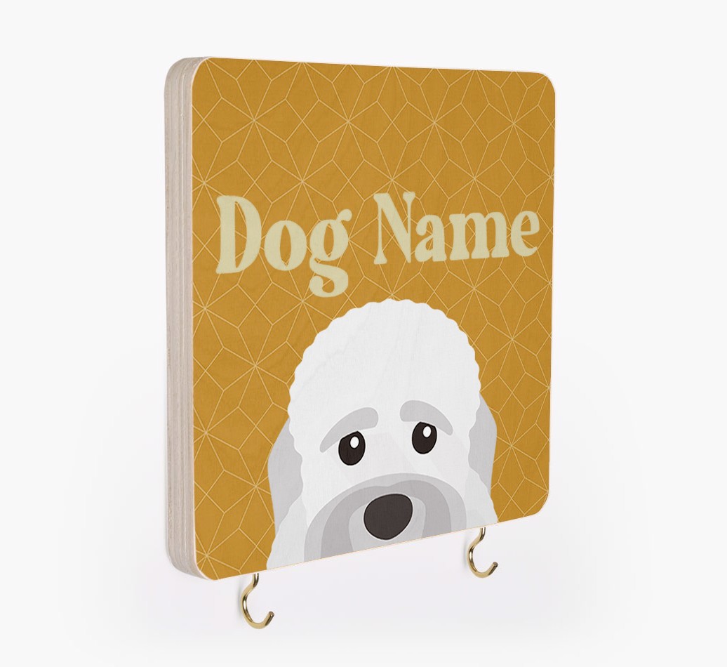 'Geometric Pattern' - Personalized {breedFullName} Lead & Collar Hanger