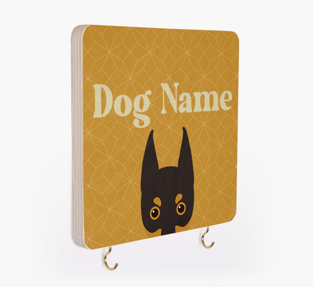 'Geometric Pattern' - Personalized {breedFullName} Lead & Collar Hanger