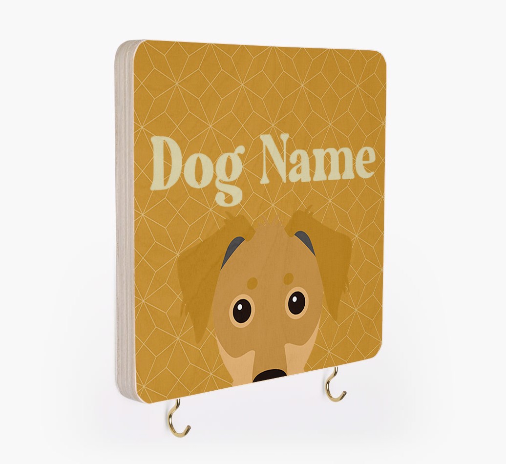 'Geometric Pattern' - Personalized {breedFullName} Lead & Collar Hanger