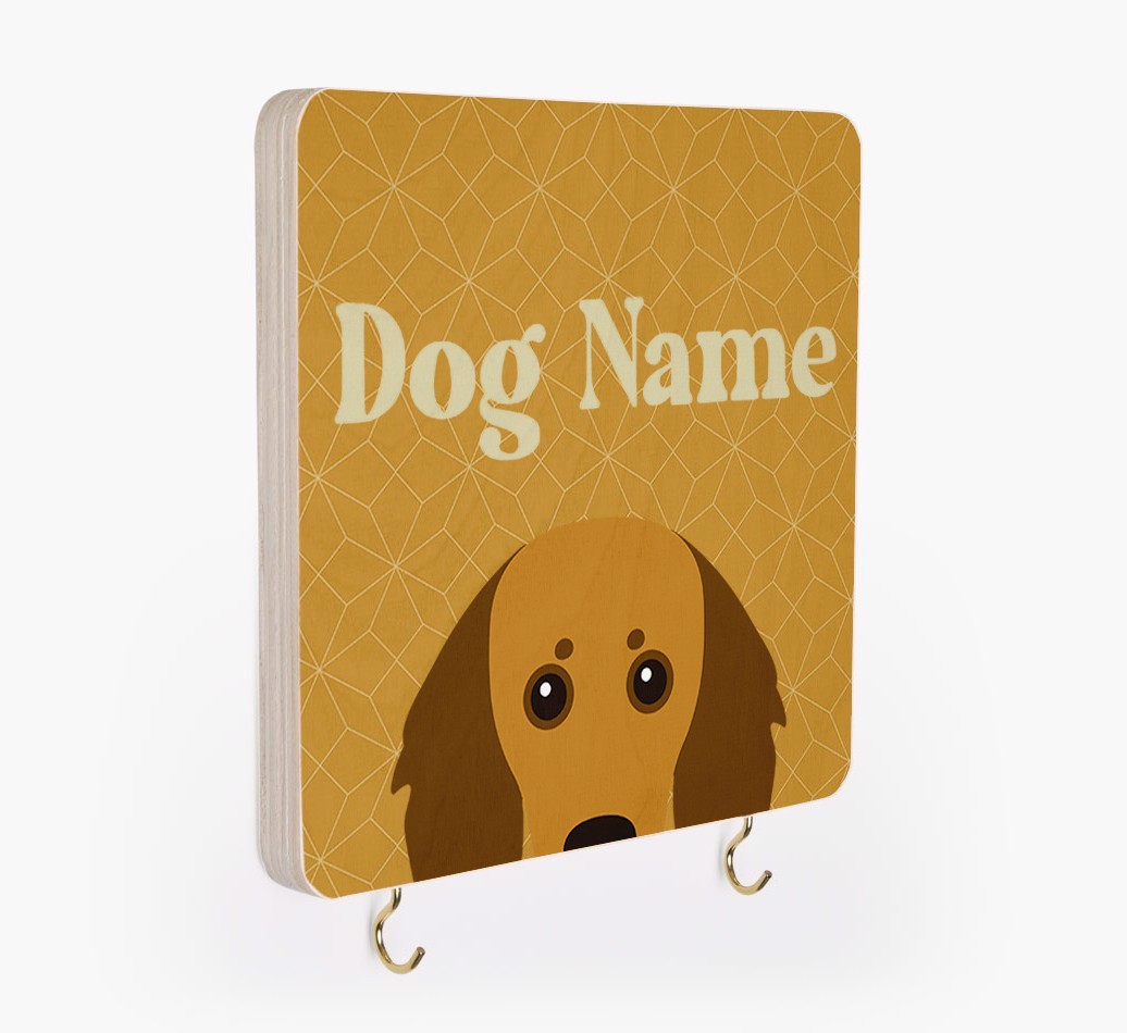 'Geometric Pattern' - Personalized {breedFullName} Lead & Collar Hanger