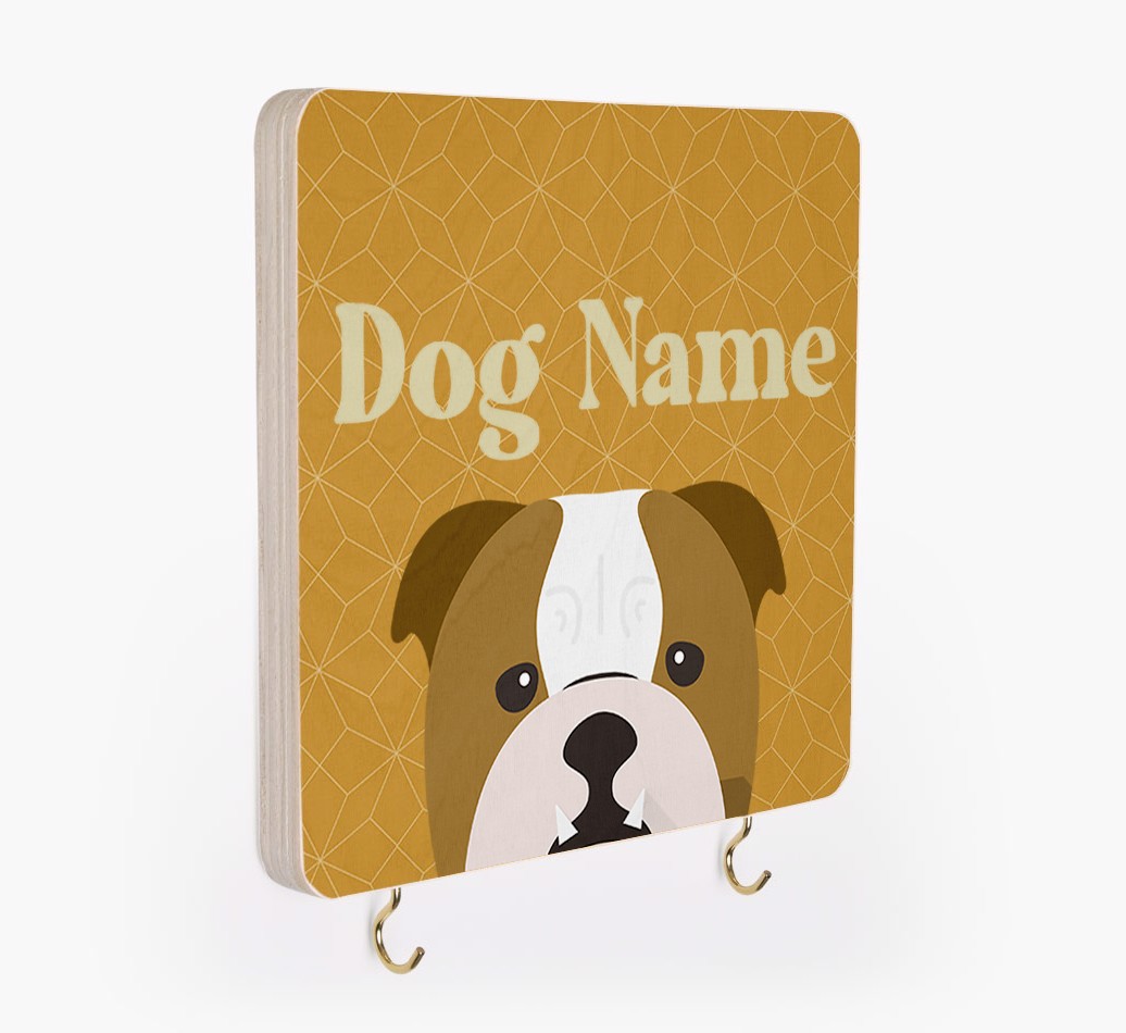 'Geometric Pattern' - Personalized {breedFullName} Lead & Collar Hanger