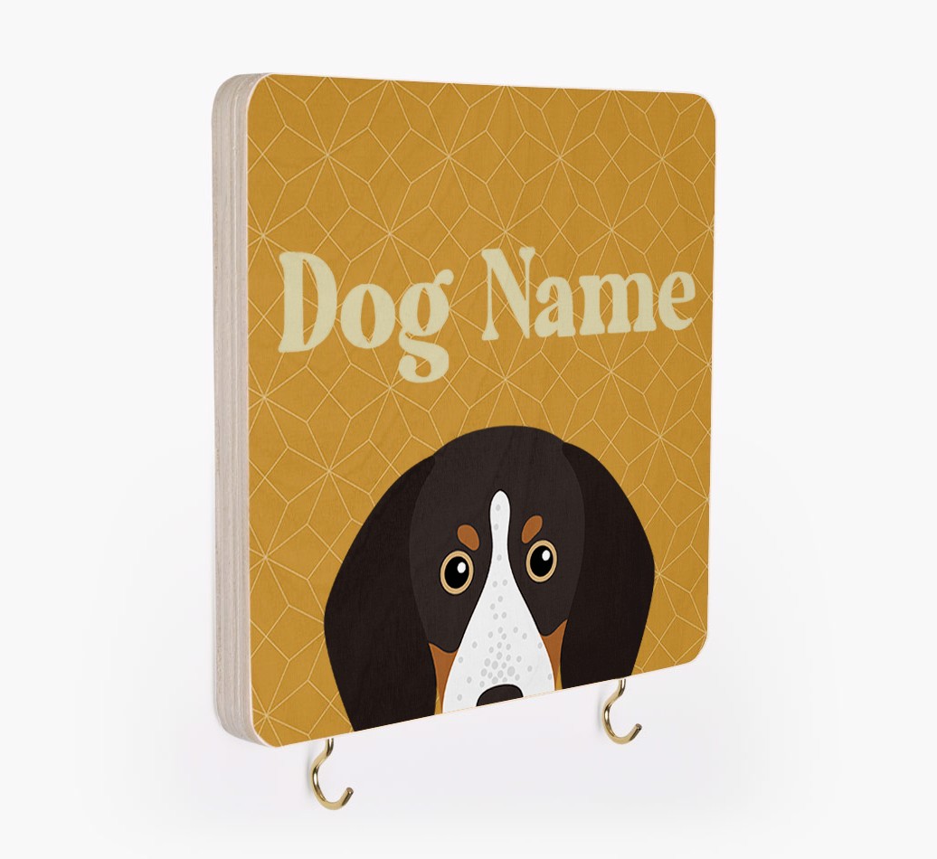 'Geometric Pattern' - Personalized {breedFullName} Lead & Collar Hanger