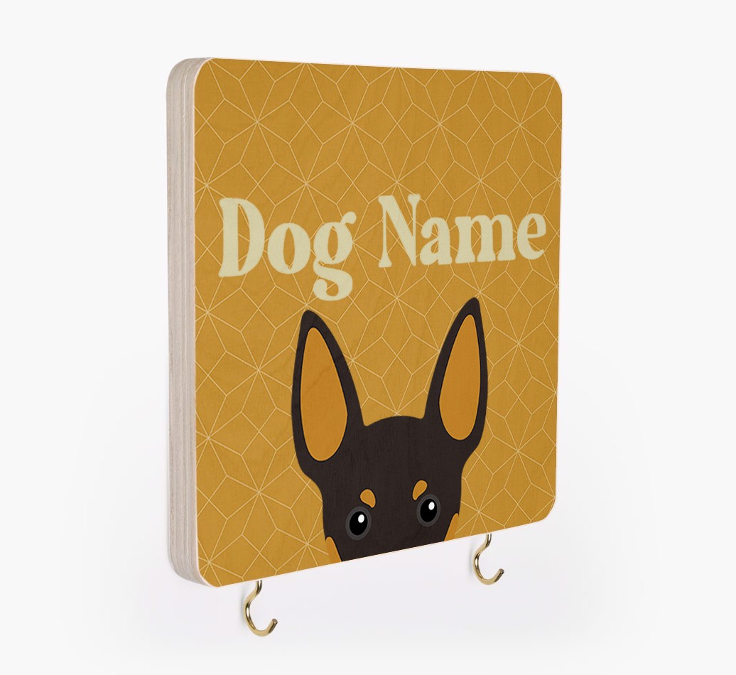'Geometric Pattern' - Personalized {breedFullName} Lead & Collar Hanger