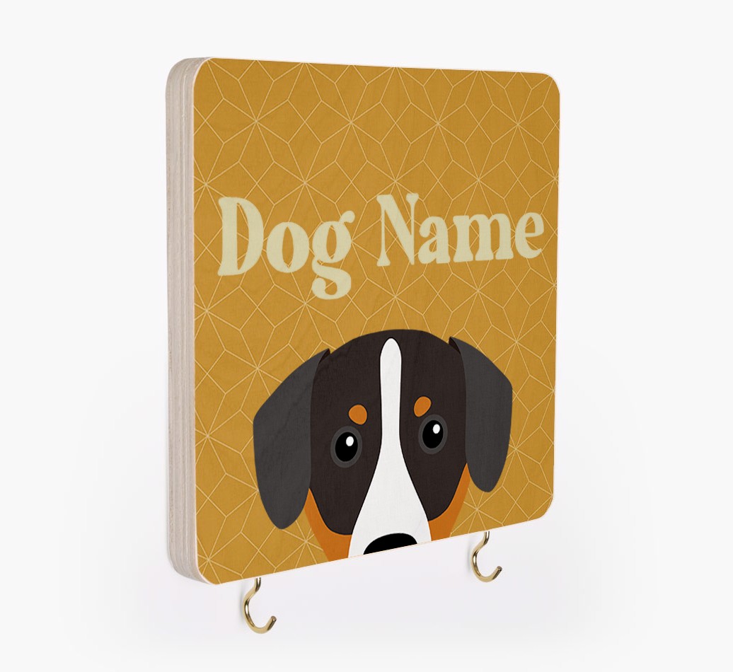 'Geometric Pattern' - Personalized {breedFullName} Lead & Collar Hanger