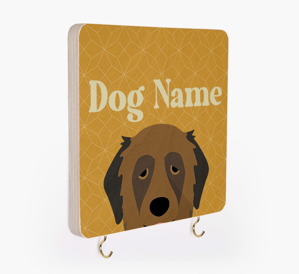 'Geometric Pattern' - Personalized {breedFullName} Lead & Collar Hanger