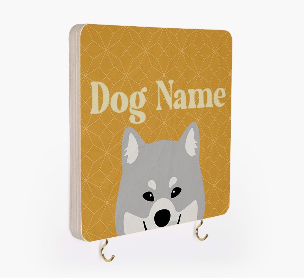 'Geometric Pattern' - Personalized {breedFullName} Lead & Collar Hanger