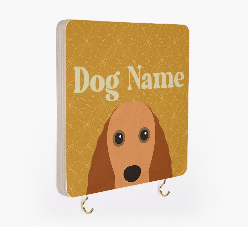 'Geometric Pattern' - Personalized {breedFullName} Lead & Collar Hanger