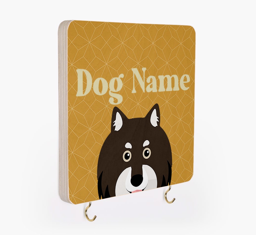 'Geometric Pattern' - Personalized {breedFullName} Lead & Collar Hanger