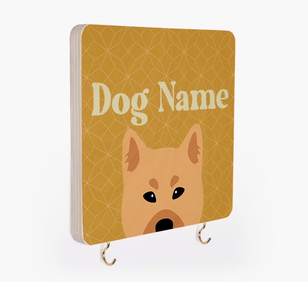 'Geometric Pattern' - Personalized {breedFullName} Lead & Collar Hanger