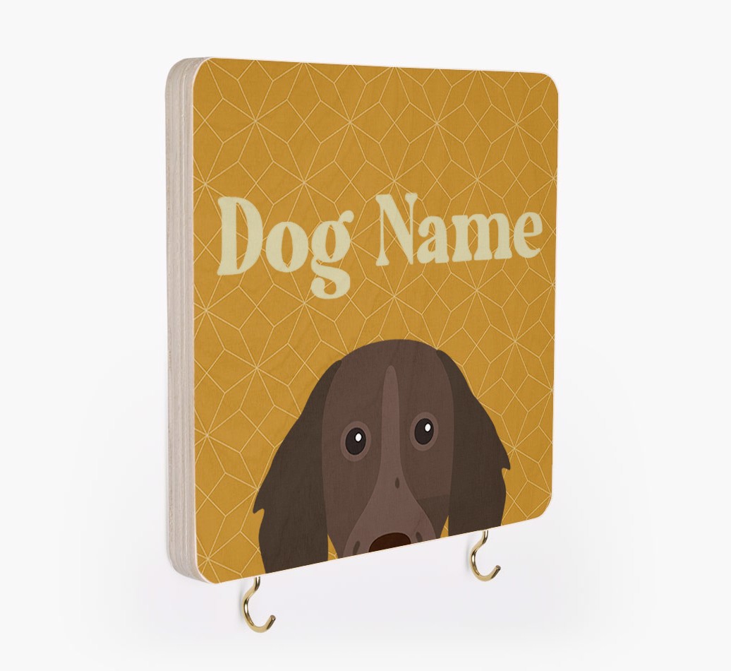 'Geometric Pattern' - Personalized {breedFullName} Lead & Collar Hanger