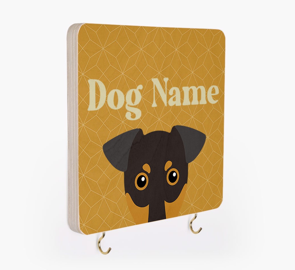'Geometric Pattern' - Personalized {breedFullName} Lead & Collar Hanger
