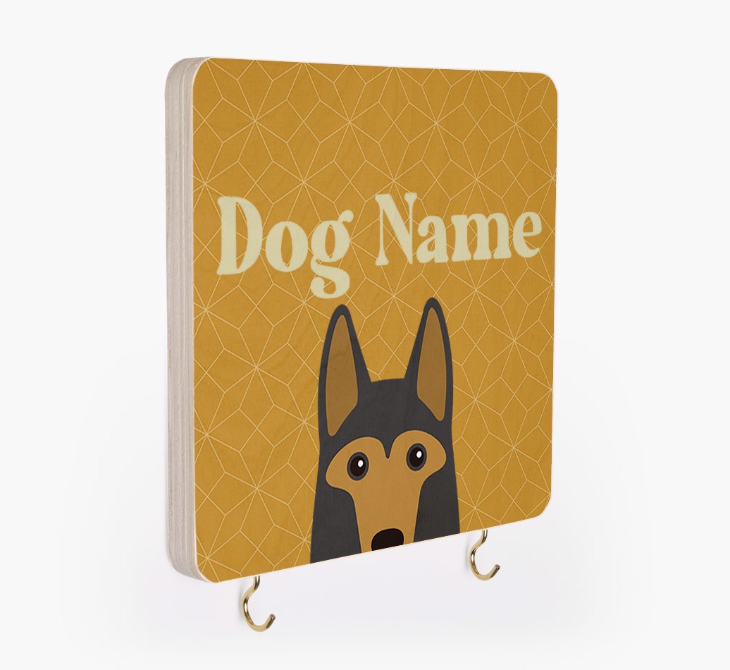 'Geometric Pattern' - Personalised {breedFullName} Lead & Collar Hanger