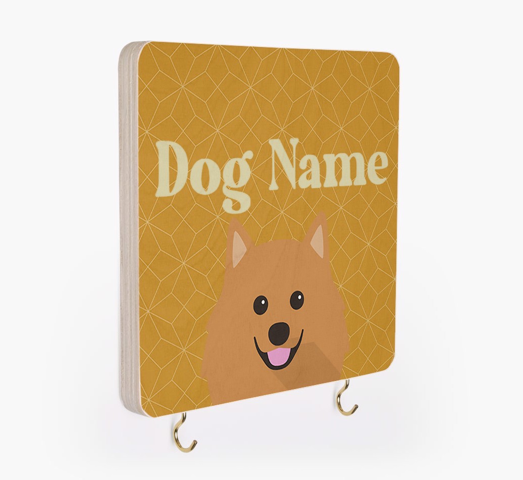 'Geometric Pattern' - Personalised {breedFullName} Lead & Collar Hanger