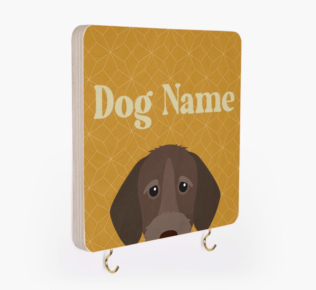 'Geometric Pattern' - Personalized {breedFullName} Lead & Collar Hanger